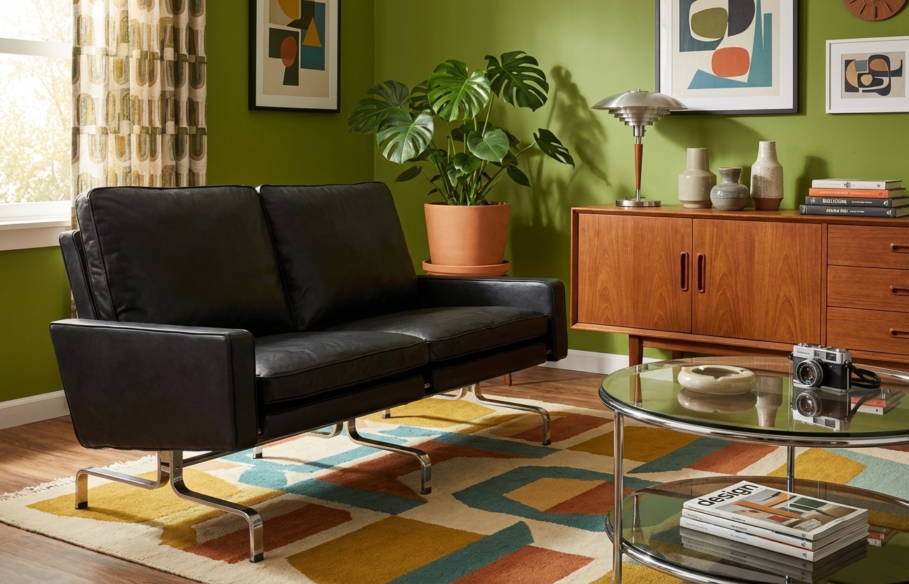 retro style living room
