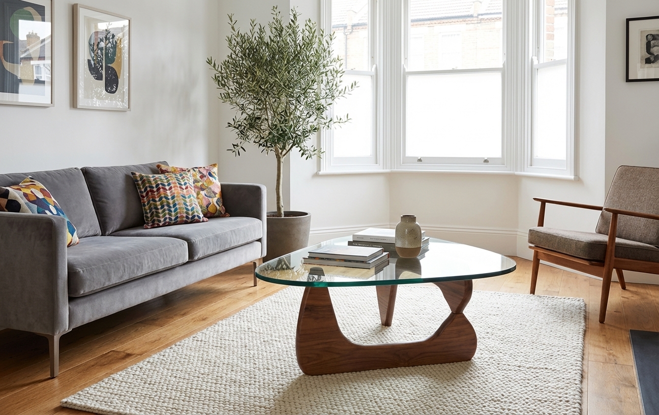 Authentic Vitra Noguchi coffee table in UK modern home