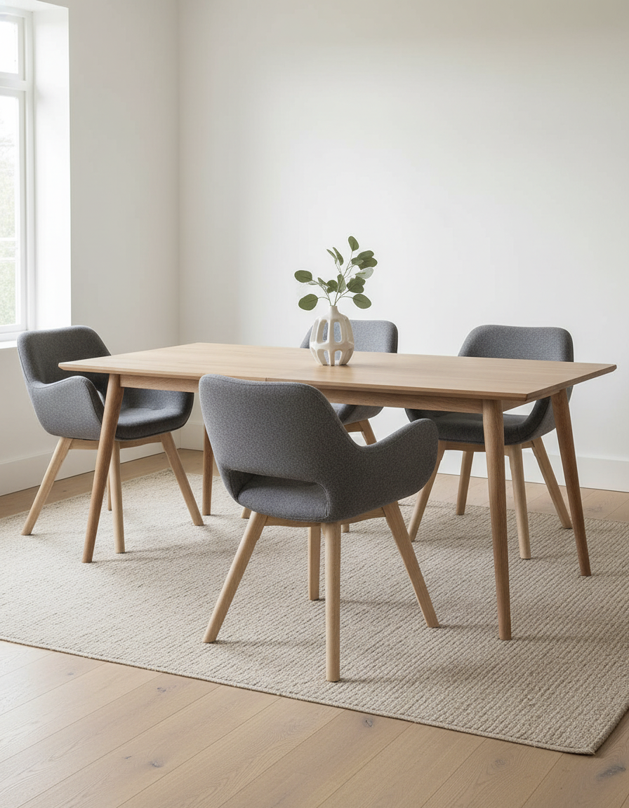 Fabric Dining Chair - Grey